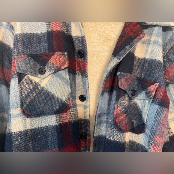 Vintage Wool Sherpa Jacket Size Large - Picture 8 of 11